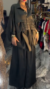 Womens Lapel Irregular Top + Pants Casual Suit