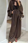 Women Round Neck Zipper Jacket + Pants Casual Suit