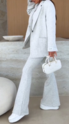 Womens Lapel Solid Color Temperament Commuter Set