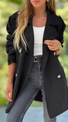 Womens Lapel Temperament Casual Coat