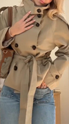 Women Turtleneck Double-breasted Temperament Casual Jacket