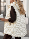 Womens Round Neck Hooded Casual Vest