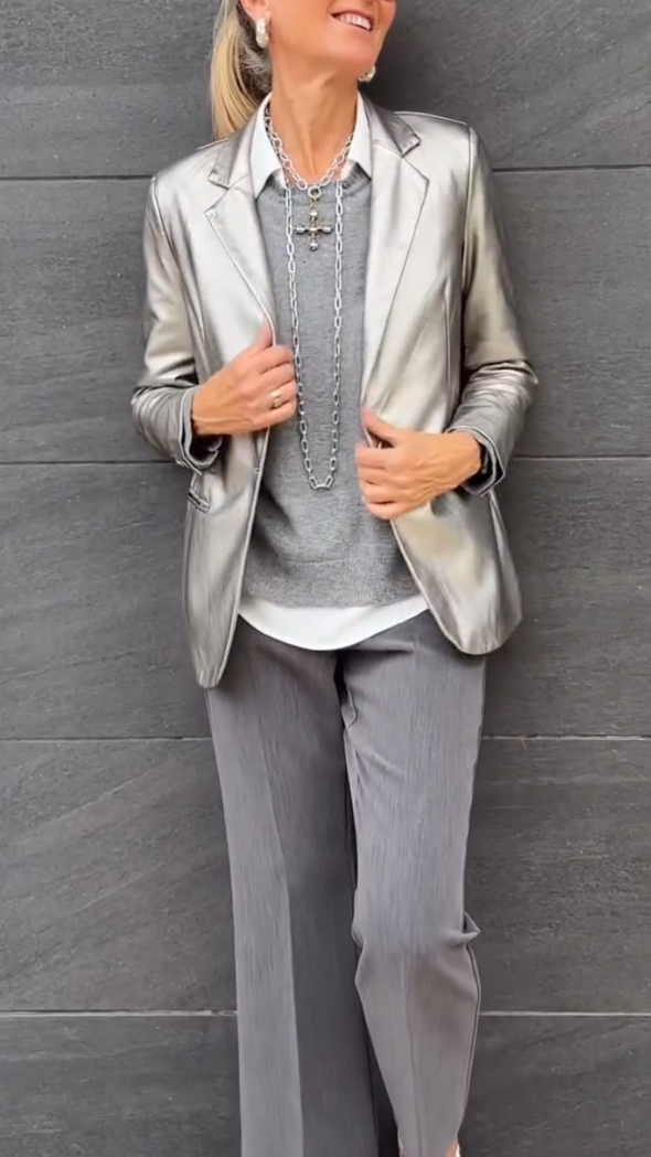 Women's Lapel Fashion Casual Blazer