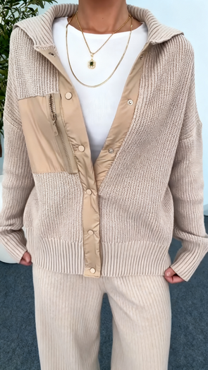 Women Lapel Jacket + Pants Casual Suit