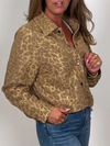 Womens Lapel Print Casual Jacket