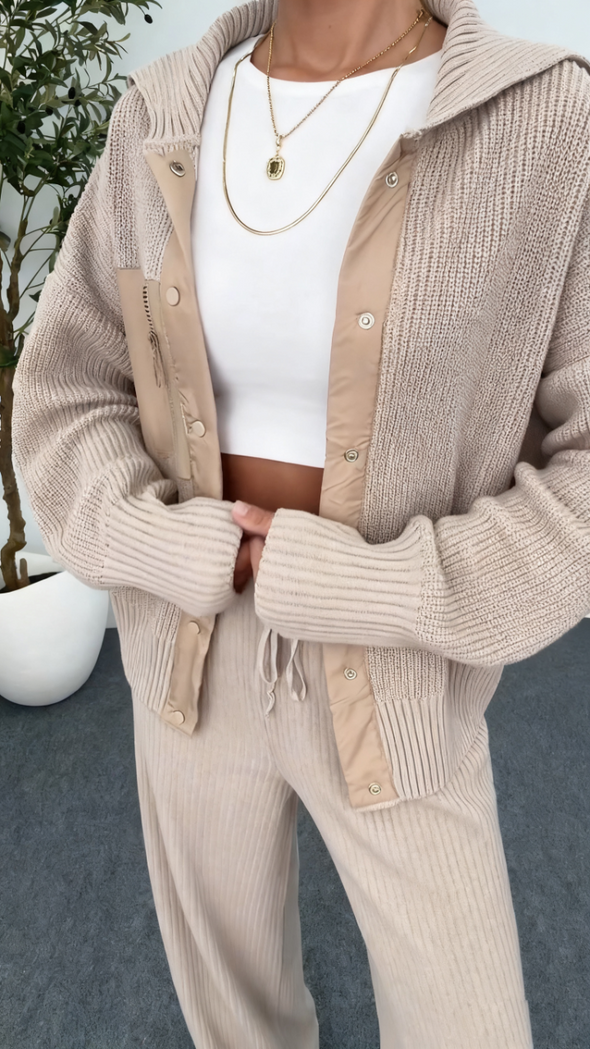 Women Lapel Jacket + Pants Casual Suit