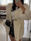 Womens Fur Collar Temperament Casual Coat