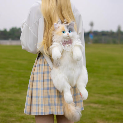 Buy 2 Get Free Shipping 🔥 Simulation Cartoon Plush Stuffed Cat Backpack