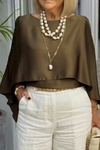 Womens Round Neck Irregular Casual Top