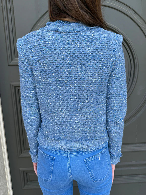 Women Round Neck Breasted Casual Jacket