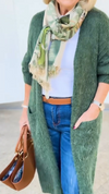 Womens Plush Casual Cardigan
