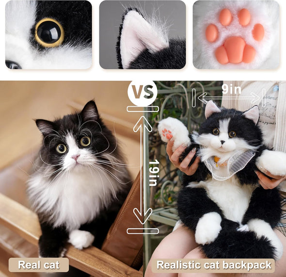 Buy 2 Get Free Shipping 🔥 Simulation Cartoon Plush Stuffed Cat Backpack