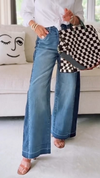 Womens Patchwork Contrast Casual Jeans