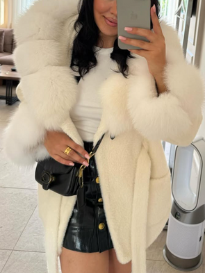 Womens Fur Collar Temperament Casual Coat