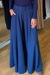 Women Solid Color Wide-leg Casual Pants