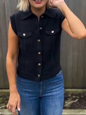 Women Lapel-breasted Casual Top