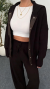 Women Lapel Jacket + Pants Casual Suit
