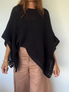 Women Round Neck Knitted Hollow Out Casual Smock