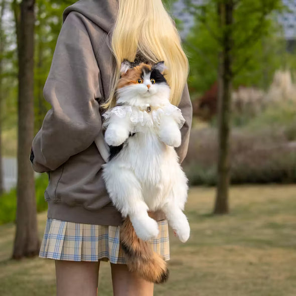 Buy 2 Get Free Shipping 🔥 Simulation Cartoon Plush Stuffed Cat Backpack