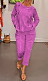 Bronzing casual loose two-piece set