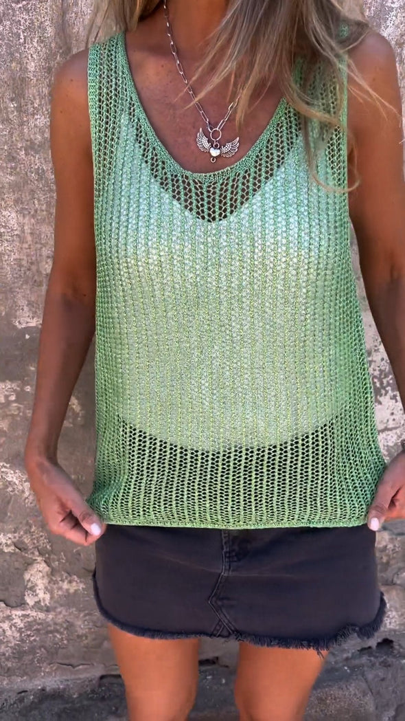 Hollow Knit Woolen Jumper Top